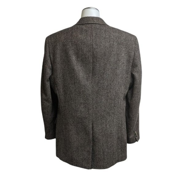 TownCraft Blazer Men 44 Shetland Wool Herringbone Two Button Jacket - Picture 2 of 9